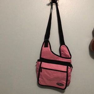 Pink over the should bag